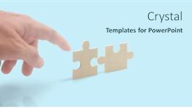  Presentation with solutions business - Presentation enhanced with connecting-jigsaw-puzzle-business-solutions and a  colored foreground