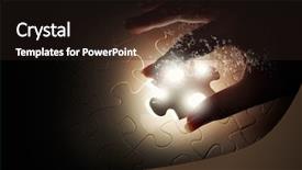  Presentation with connecting - Slides with connecting missing jigsaw glowing puzzle background and a  colored foreground
