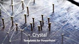  Presentation with infrastructure - Colorful PPT theme enhanced with connecting people and devices networking backdrop and a gray colored foreground