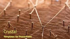  Presentation with connecting people - Amazing PPT theme having connecting-people-and-devices-networking backdrop and a tawny brown colored foreground