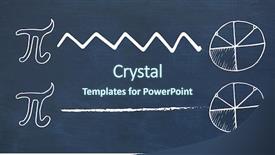  Presentation with digital image - Presentation theme having connecting pie charts and graph background and a ocean colored foreground