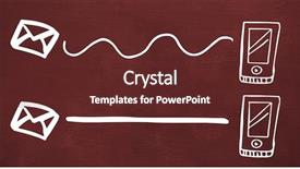  Presentation with digital image - Presentation theme with connecting pie charts and graph background and a tawny brown colored foreground