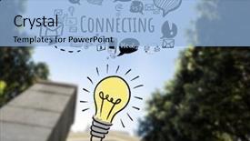  Presentation with sleep digital media - Beautiful slides featuring connecting text with social media backdrop and a light blue colored foreground