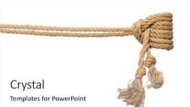  Presentation with rope - PPT layouts with rope isolated on the white background and a white colored foreground