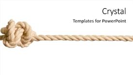  Presentation with rope - Audience pleasing presentation consisting of ties bind - rope knot isolated on white backdrop and a white colored foreground