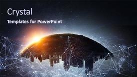  Presentation with connection - Slide set consisting of connect dots abstract dark background - connection and communication concept 3d background and a wine colored foreground