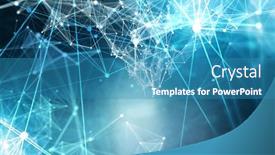  Presentation with connection - Presentation design enhanced with connection-and-communication-concept-3d background and a teal colored foreground