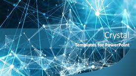  Presentation with connection - PPT theme consisting of connection-and-communication-concept-3d background and a teal colored foreground