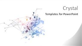  Presentation with connection - Cool new theme with connection-and-communication-concept-3d backdrop and a white colored foreground