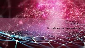  Presentation with connection - Beautiful PPT theme featuring connection-and-communication-concept-3d backdrop and a coral colored foreground