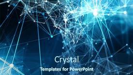  Presentation with connection - Presentation design featuring connection-and-communication-concept-3d background and a ocean colored foreground