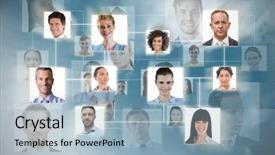  Presentation with dark blue - Cool new PPT theme with connection between people against dark backdrop and a light blue colored foreground