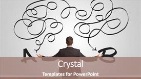  Presentation with connection - Slide deck with connection between two thing background and a coral colored foreground