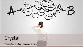  Presentation with octagon two mma fighters standing - Colorful presentation design enhanced with connection between two thing backdrop and a light gray colored foreground