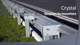  Presentation with connection - Slides having connection-of-metal-and-concrete background and a dark gray colored foreground