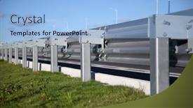  Presentation with connection - Slide set with connection-of-metal-and-concrete background and a light blue colored foreground