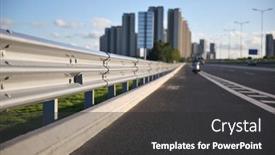  Presentation with connection - Presentation featuring connection-of-metal-and-concrete background and a dark gray colored foreground