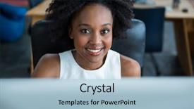  Presentation with graphic - Amazing slide deck having connection skill - portrait of female graphic designer backdrop and a light blue colored foreground