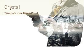  Presentation with connection - Slides having connection-technologies-in-business-mixed background and a cream colored foreground