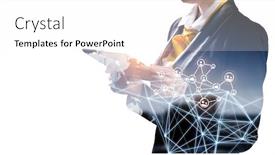  Presentation with connection - Theme with connection-technologies-in-business-mixed background and a white colored foreground