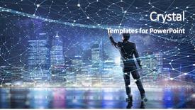  Presentation with communication - Beautiful PPT layouts featuring connectivity and communication as keys backdrop and a ocean colored foreground