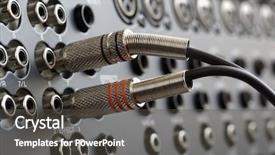  Presentation with audio - Beautiful PPT layouts featuring connectors on a sound mixer backdrop and a dark gray colored foreground