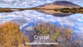  Presentation with ireland - Beautiful presentation theme featuring connemara scenery of mountains reflected in lake ireland backdrop and a tawny brown colored foreground