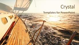  Presentation with conquer - PPT theme consisting of conquer - sailing background and a cream colored foreground
