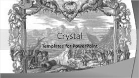  Presentation with engraving - Presentation design featuring conquest-of-milan-castle-1707 background and a light gray colored foreground