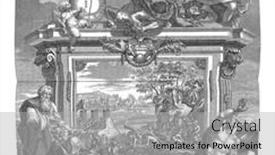  Presentation with engraving - Audience pleasing PPT theme consisting of conquest-of-tournai-1709-vintage backdrop and a light gray colored foreground