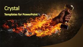  Presentation with hard work - Cool new presentation theme with concept of success hard work backdrop and a wine colored foreground