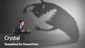  Presentation with scary - Audience pleasing slides consisting of consciencie - little hard worker afraid backdrop and a gray colored foreground