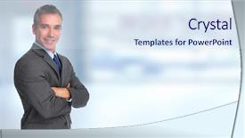  Presentation with motivation ball hill businessman - Slide deck with conseil - businessman background and a sky blue colored foreground