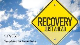  Presentation with recovery - Amazing presentation design having conseling - recovery just ahead sign backdrop and a light blue colored foreground