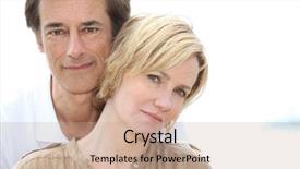  Presentation with relationship - Theme enhanced with conseling relationship - head and shoulders of mature background and a coral colored foreground