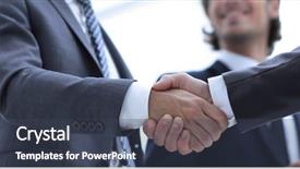  Presentation with social business people network - PPT layouts with consensus - closeup handshake of business people background and a tawny brown colored foreground