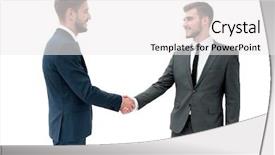  Presentation with octagon two mma fighters standing - Colorful PPT layouts enhanced with consensus - two businessmen making agreement their backdrop and a  colored foreground