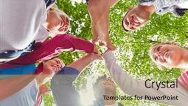  Presentation with teenagers - Slide deck featuring consent - team of teenagers congratulate each background and a mint green colored foreground