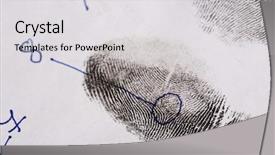  Presentation with fingerprints - Colorful PPT layouts enhanced with consequences - fingerprints close-up isolated on white backdrop and a light gray colored foreground