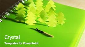  Presentation with forests - Amazing slides having conservation forests cut paper backdrop and a shamrock green colored foreground