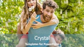  Presentation with outdoors - Cool new PPT layouts with conservative - family playing together outdoors having backdrop and a teal colored foreground