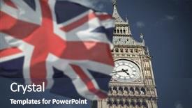  Presentation with brexit - Audience pleasing slide deck consisting of conservative - flags of uk and eu backdrop and a ocean colored foreground