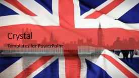  Presentation with brexit - PPT theme with conservative - flags of uk and eu background and a red colored foreground