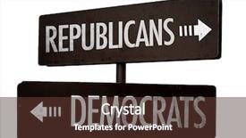  Presentation with republicans democrats - Audience pleasing PPT layouts consisting of conservative - republicans - democrats signpost isolated backdrop and a tawny brown colored foreground