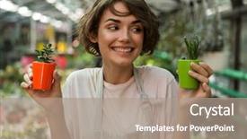  Presentation with cute flower heart - Beautiful theme featuring conservatory - image of beautiful cute woman backdrop and a coral colored foreground