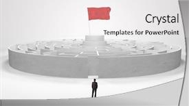  Presentation with maze - PPT theme having considerate - man standing in front background and a white colored foreground
