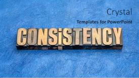  Presentation with vintage paper - Amazing presentation design having consistency-word-abstract-in-vintage backdrop and a light blue colored foreground