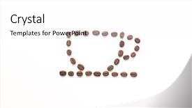  Presentation with coffee beans on a white - PPT theme featuring consistent - cup of coffee consisting background and a white colored foreground