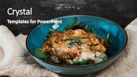  Presentation with oriental ornamental - Audience pleasing slide deck consisting of consistent - moussaka oriental dish common backdrop and a dark gray colored foreground