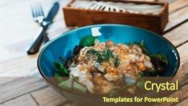  Presentation with turkey - Beautiful slides featuring consistent - moussaka oriental dish common backdrop and a tawny brown colored foreground